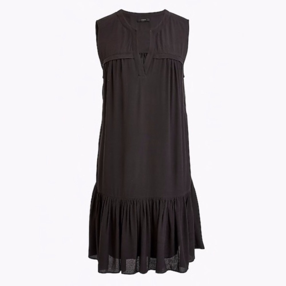 NWT J Crew ruffle hem shift dress